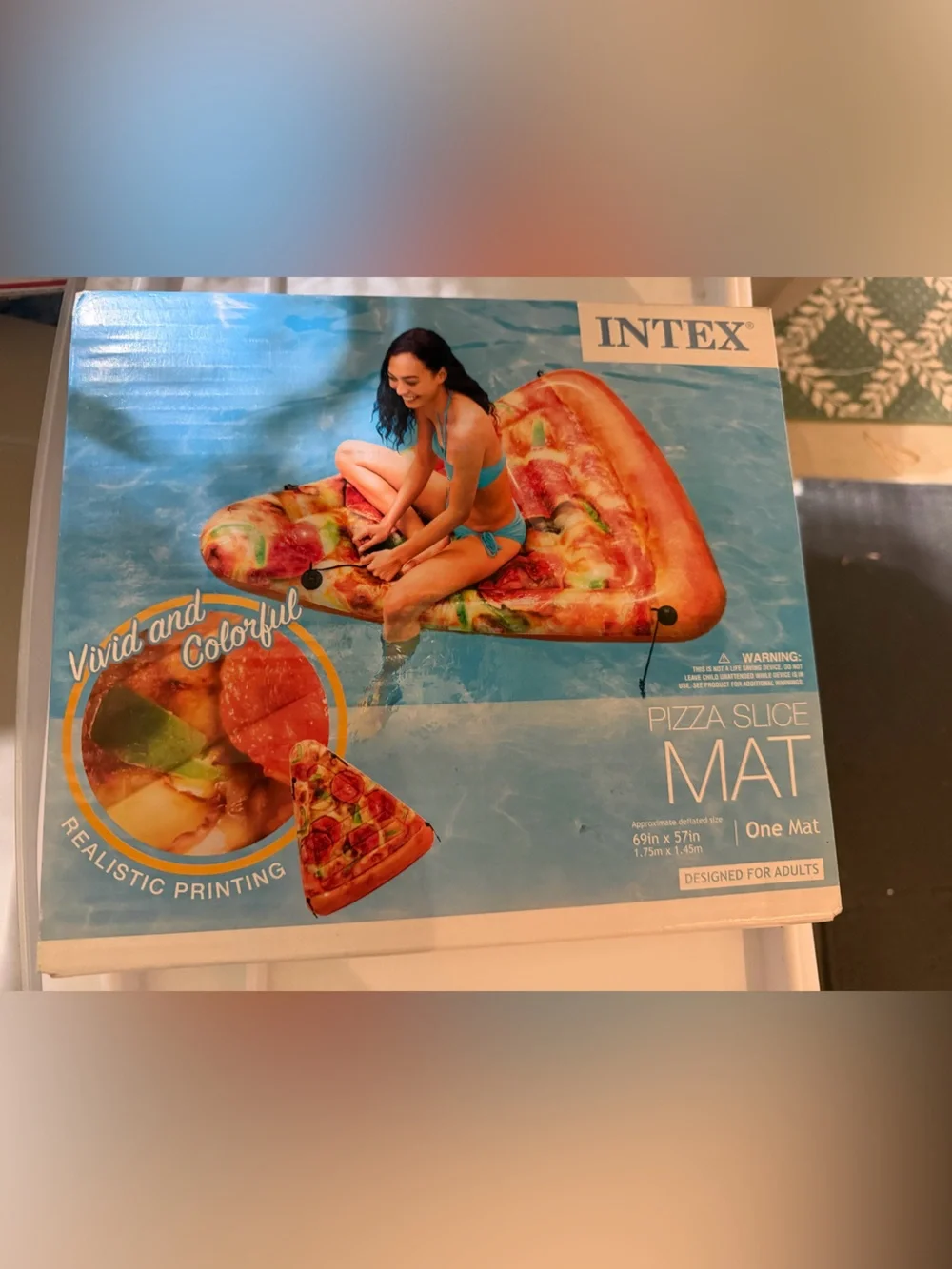 Intex Pizza Slice Inflatable Pool Mat - Multi-Color - Picture 1 of 2